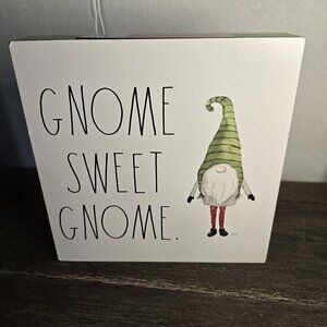NWT Rae Dunn Gnome Sweet Home Christmas Wooden Wall Decor 2022 Farmhouse